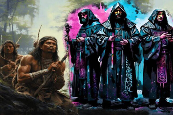 Ilustración del reto matemático de los tres misioneros y tres caníbales propuesto por la academia online Gustar Estudiar