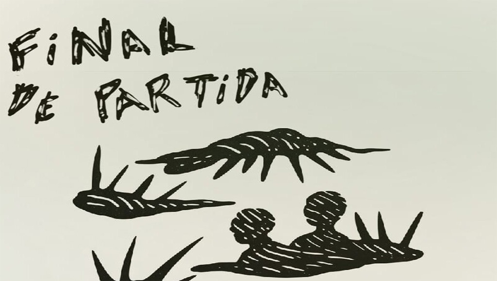 Cartel oficial de la obra de teatro "Final de Partida" de Samuel Beckett en el Auditorio de Beniaján, con logotipos de la ESAD y el Ayuntamiento de Murcia.