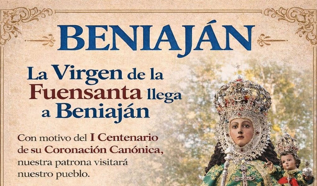 La Virgen de la Fuensanta llega a Beniaján, conmemorando el primer centenario de su coronación canónica