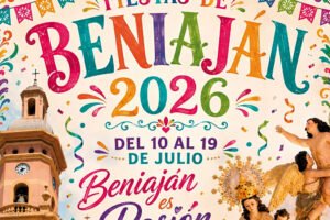Cartel del programa de las Fiestas del Carmen de Beniaján 2026.