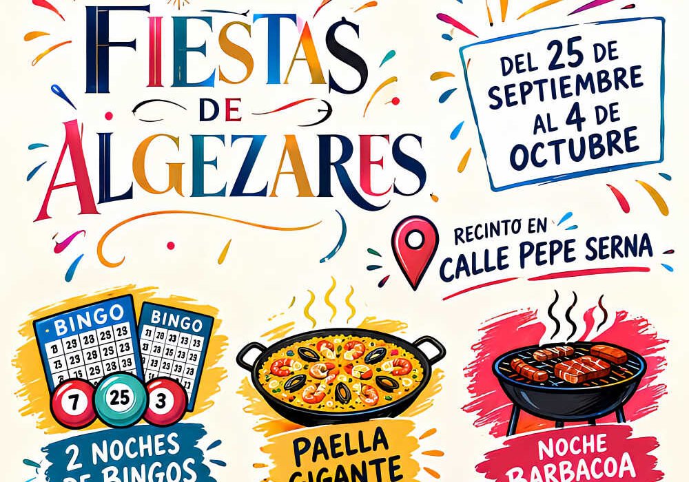 Fiestas de Algezares 2026, programa completo del 25 de septiembre al 4 de octubre
