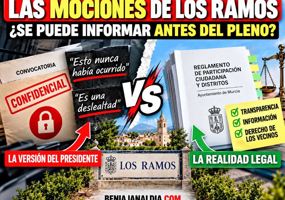 Las mociones de Los Ramos y la polémica por su difusión antes del Pleno de la Junta Municipal