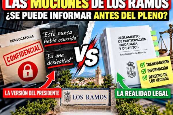 Las mociones de Los Ramos y la polémica por su difusión antes del Pleno de la Junta Municipal