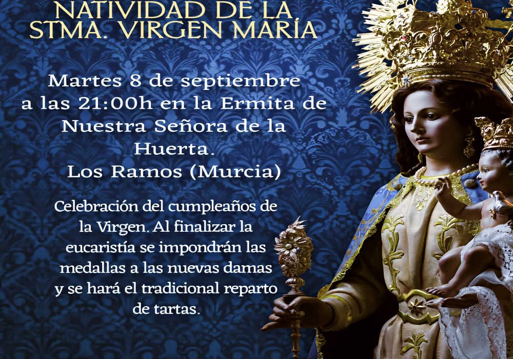 Cartel de la celebración de la Natividad de Nuestra Señora de la Huerta en Los Ramos, Murcia