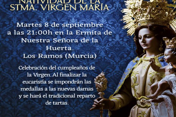 Cartel de la celebración de la Natividad de Nuestra Señora de la Huerta en Los Ramos, Murcia