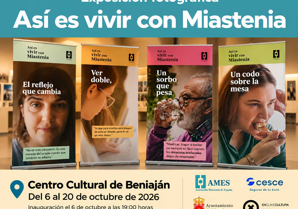 Exposición fotográfica «Así es vivir con Miastenia» en el Centro Cultural de Beniaján, Murcia