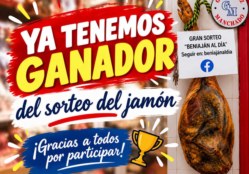 Ganador del primer sorteo de un jamón de Beniaján al Día
