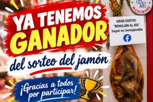 Ganador del primer sorteo de un jamón de Beniaján al Día