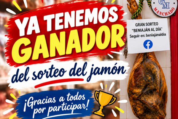 Ganador del primer sorteo de un jamón de Beniaján al Día
