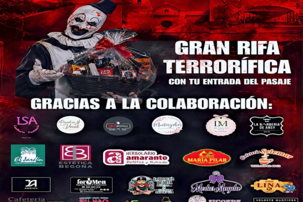 Gran rifa terrorífica del pasaje del terror de Halloween en Beniaján 2026