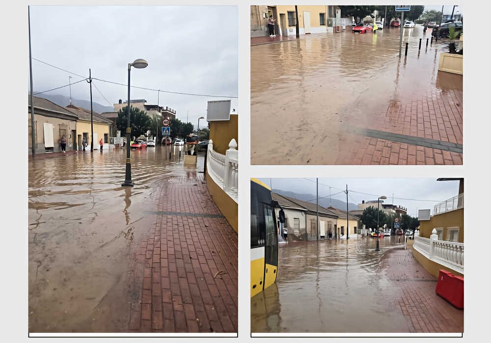 Inundaciones en San José de la Vega, Murcia, tras las lluvias de 2026