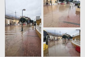 Inundaciones en San José de la Vega, Murcia, tras las lluvias de 2026