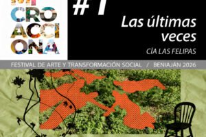 Cartel de Microacciona 2026 en Beniaján, Festival de Arte y Transformación Social con nuevas propuestas culturales y artísticas.