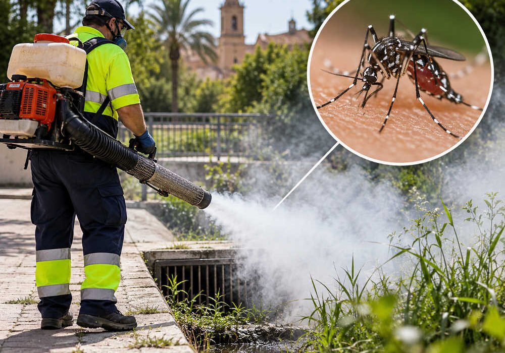 Fumigación contra el mosquito tigre en Murcia